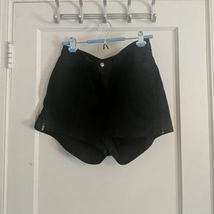 American Apparel High Waisted Black Shorts